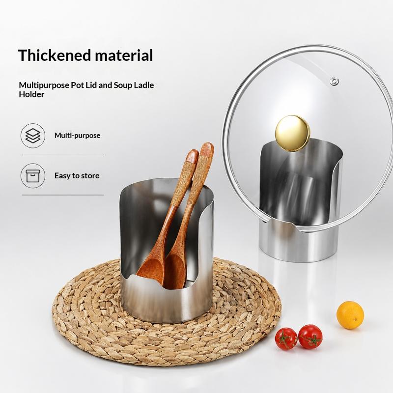 Quirky Kitchen Gadgets - Soporte Antideslizante de Acero Inoxidable para