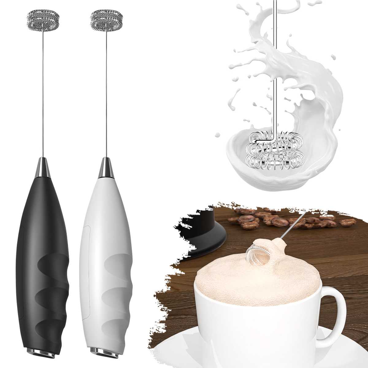 Quirky Kitchen Gadgets - Espumador de Leche Eléctrico, Batidor Eléctrico